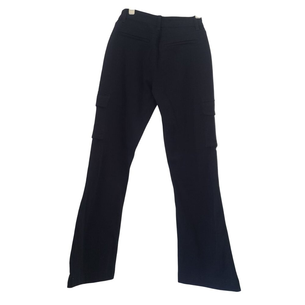 NWT Aeropostale Black Cargo Flare Pants Womens 2R Stretch Casual Streetwear - Picture 2 of 8